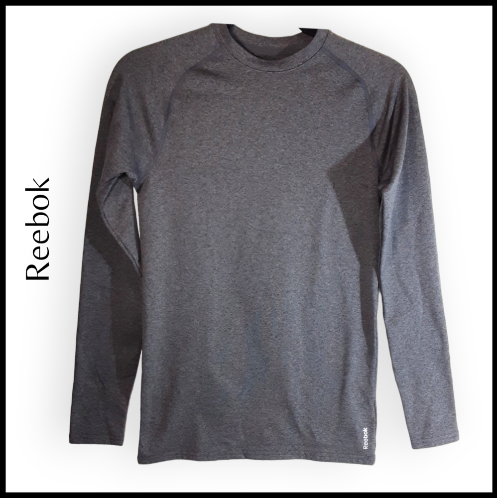 Reebok grey compression shirt Boys Size 18